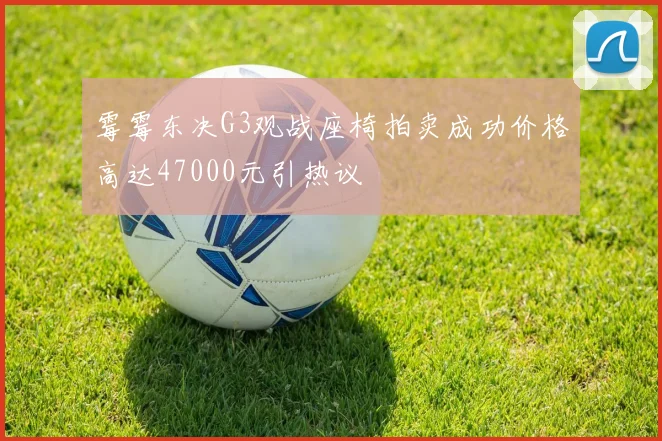 霉霉东决G3观战座椅拍卖成功价格高达47000元引热议